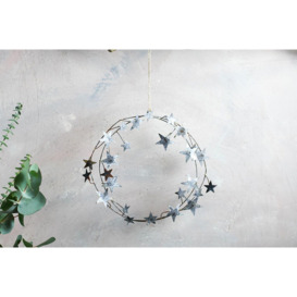 Nkuku Abari Wreath - Christmas Decorations - Aged Zinc - Small 5 x 35 cm (Diameter)
