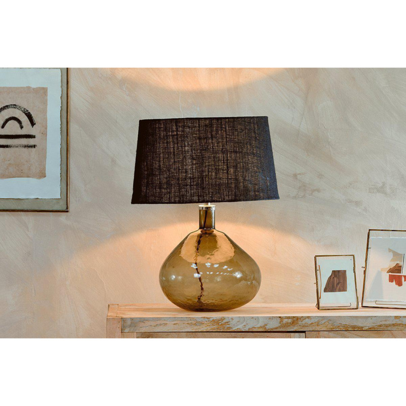 Nkuku Baba Recycled Glass Lamp Lamps And Shades Green Large Wide