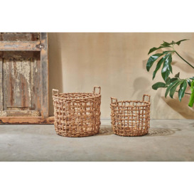 Nkuku Kora Round Storage Basket - Storage & Hanging Accessories - Natural - Small