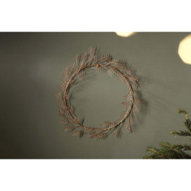 Nkuku Arnav Wreath - Christmas Decorations - Gold - Small