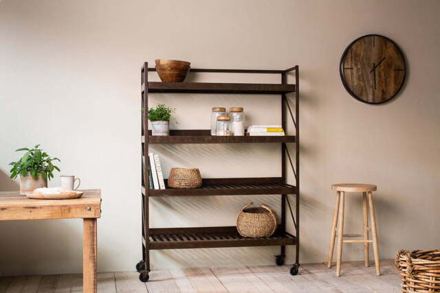 nkuku Umi Iron Shelf - Storage Furniture - Rust - Extra Large by