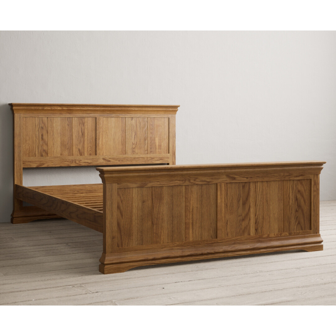 Burford Rustic Solid Oak King Size Bed by Oak Furniture Superstore ...