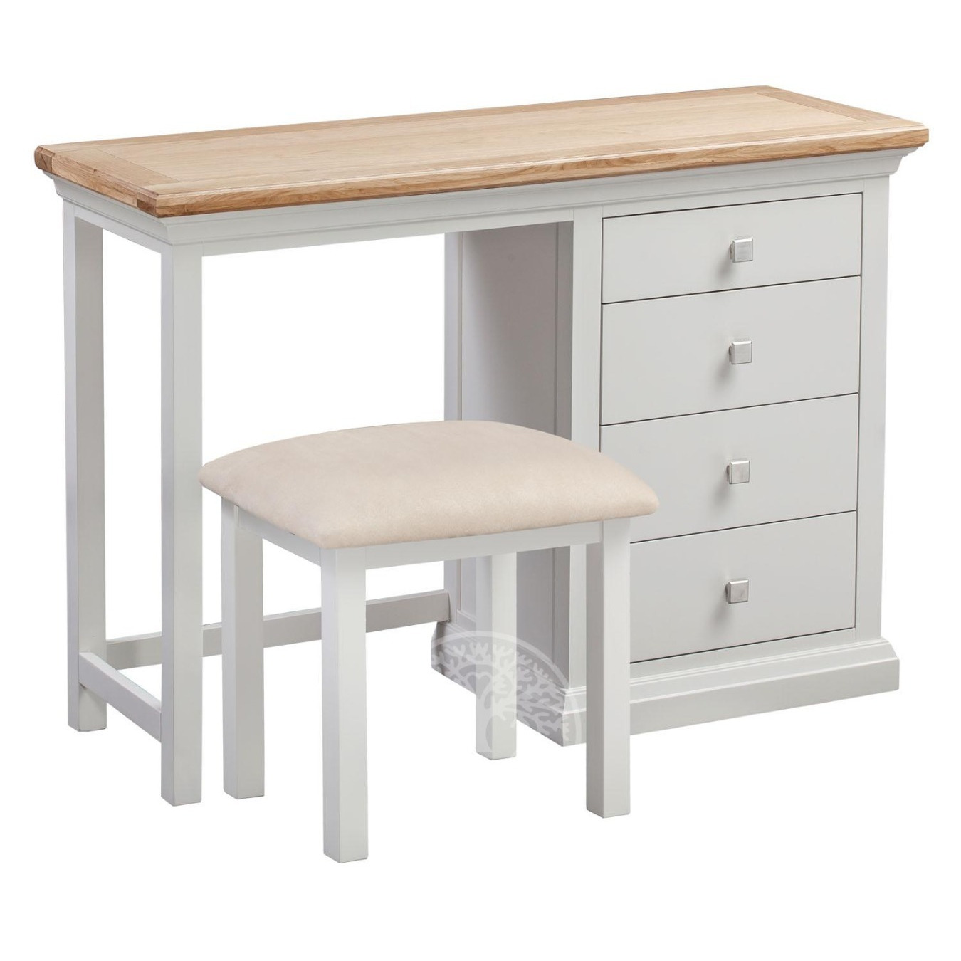 Wedmore Oak and Grey Painted Dressing Table Set