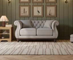 Harrow Chesterfield Dark Grey Velvet 2 Seater Sofa by Oak Furniture ...