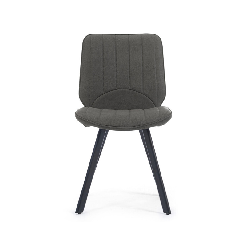 Hendrick Grey Faux Leather Dining Chairs by Oak Furniture Superstore