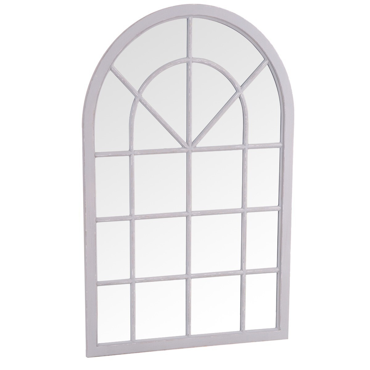 Merida Grey Small Arched Window Mirror
