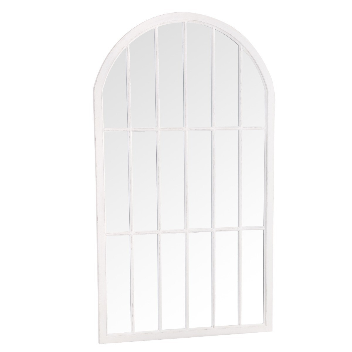 Elsa White Large Arched Window Mirror