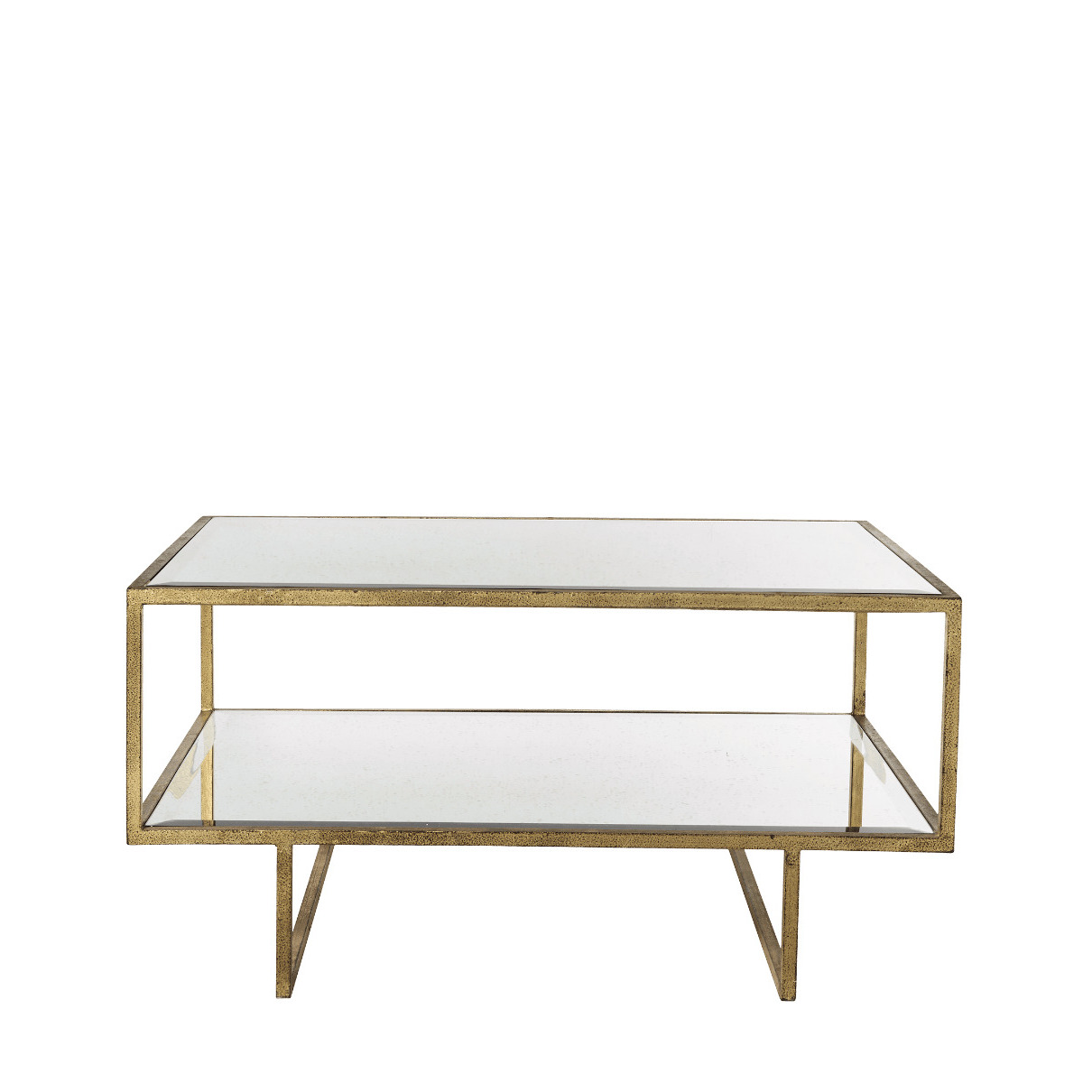 OKA, Merle Coffee Table Antiqued Glass, Coffee Tables, Glass/Oak by