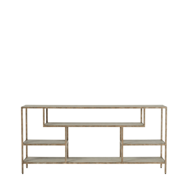 OKA, Dalu Console Table Taupe, Console Tables, Faux Shagreen by OKA