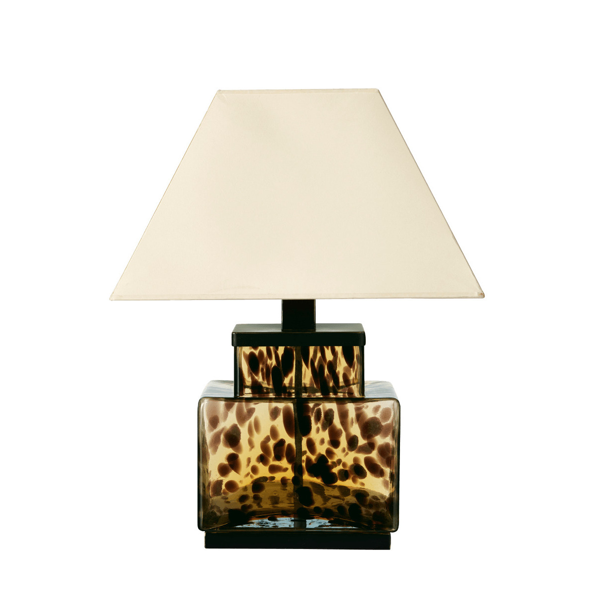 OKA, Faux Tortoiseshell Lamp Brown, Table Lamps, Glass by OKA