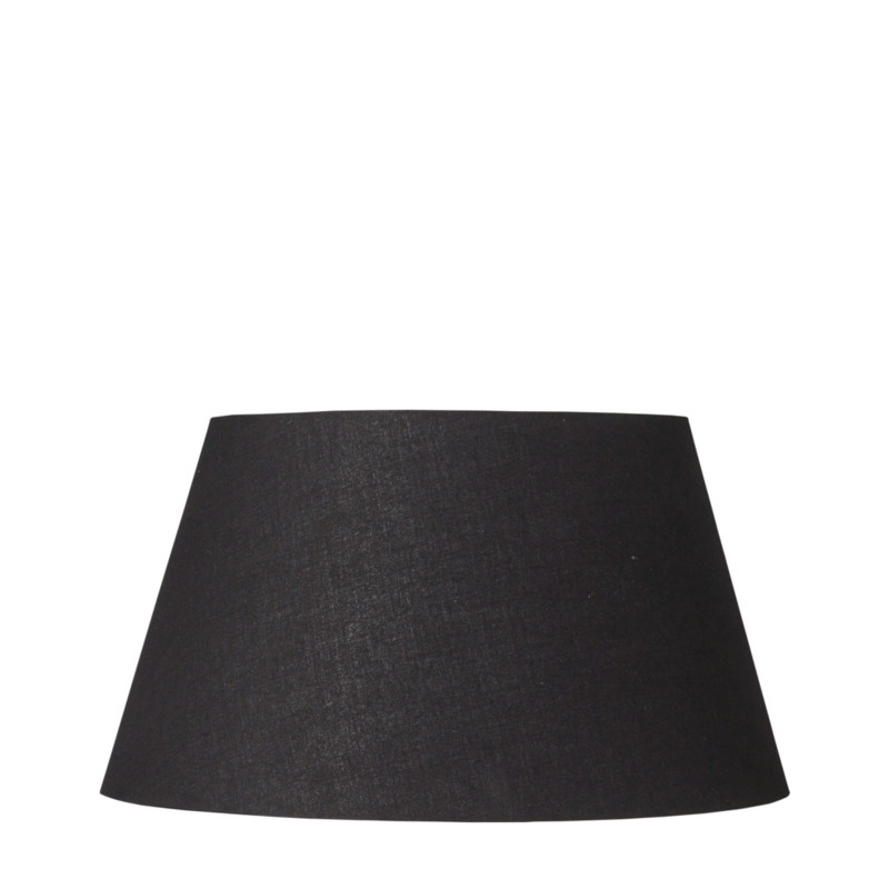 OKA, 26cm Drum Cotton Shade Black, Lampshades, Cotton, Plain by OKA