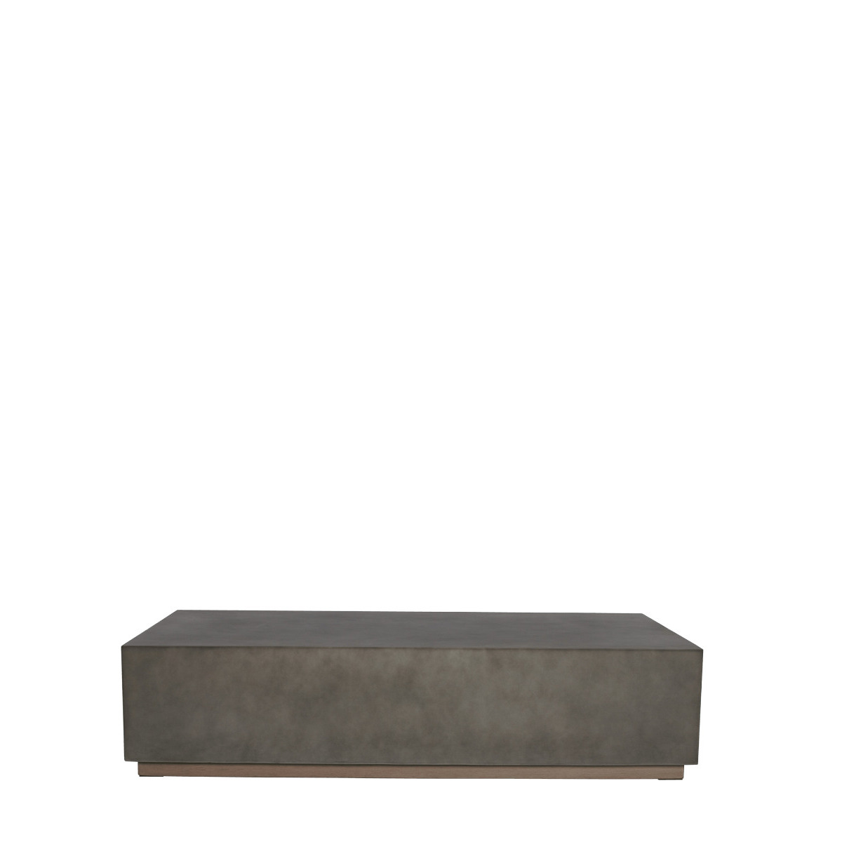 OKA, Pierre Coffee Table Ash Grey, Garden Tables, Cement/Glass/Teak