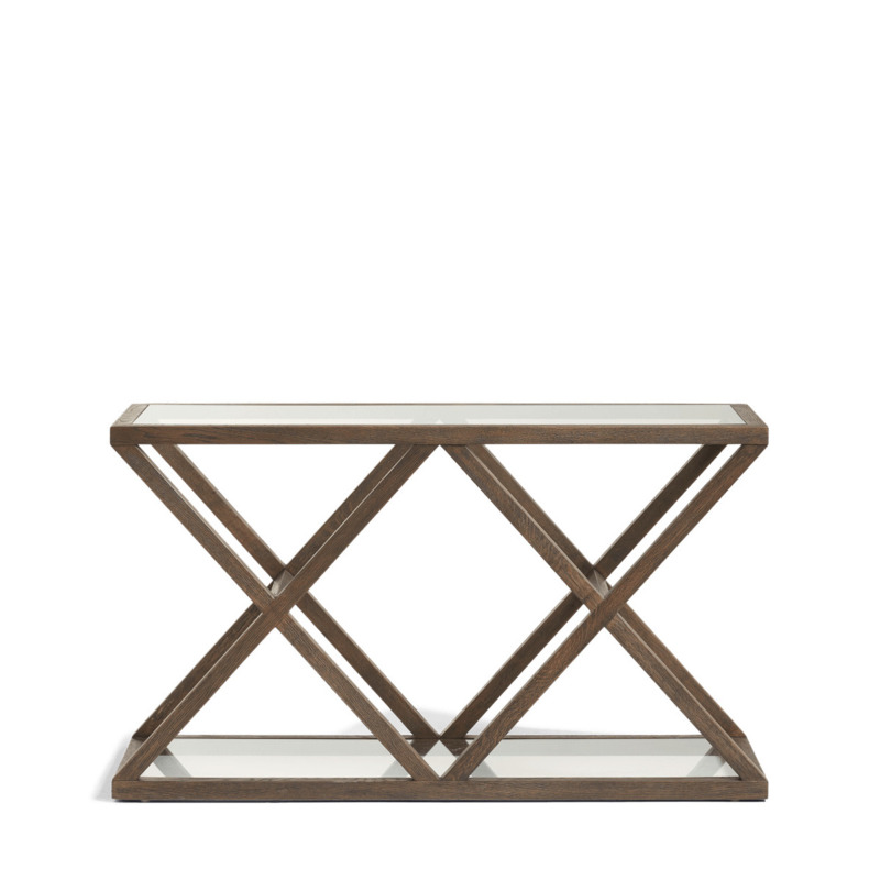 OKA, Marylebone Console Table Espresso, Console Tables, Glass/Oak