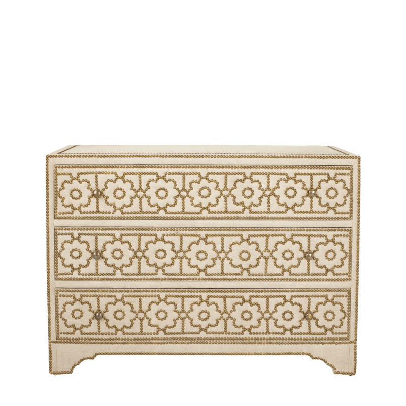 OKA, Durbar Chest of Drawers Natural, Chest of Drawers, Linen/Wood by