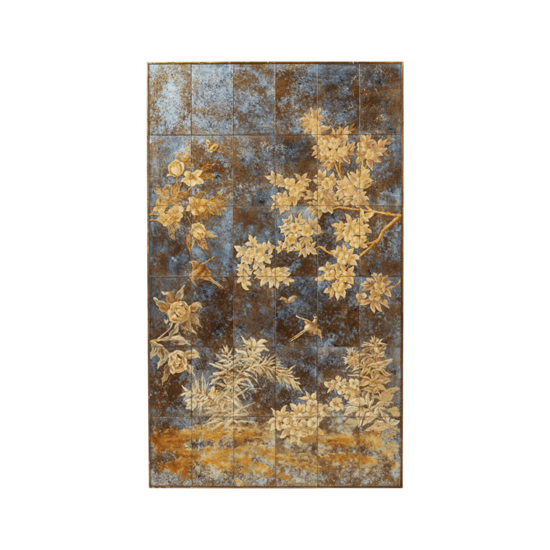 OKA, Laurelin Mirrored Wall Art Antique Gold, Wall Art, Glass/Wood by OKA