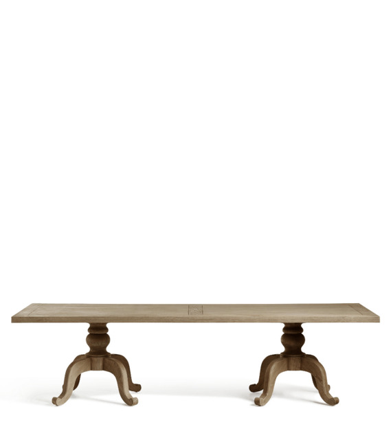 OKA, Large Rectangular Arthur Dining Table - Weathered Oak, Dining Tables, Oak by OKA | ufurnish.com