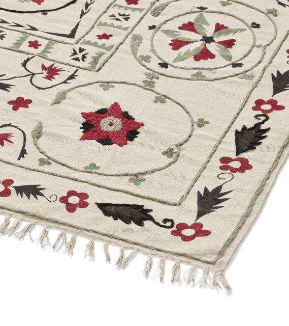 OKA, Ivy Rug - Natural/Multi, Rugs, Cotton by OKA | ufurnish.com