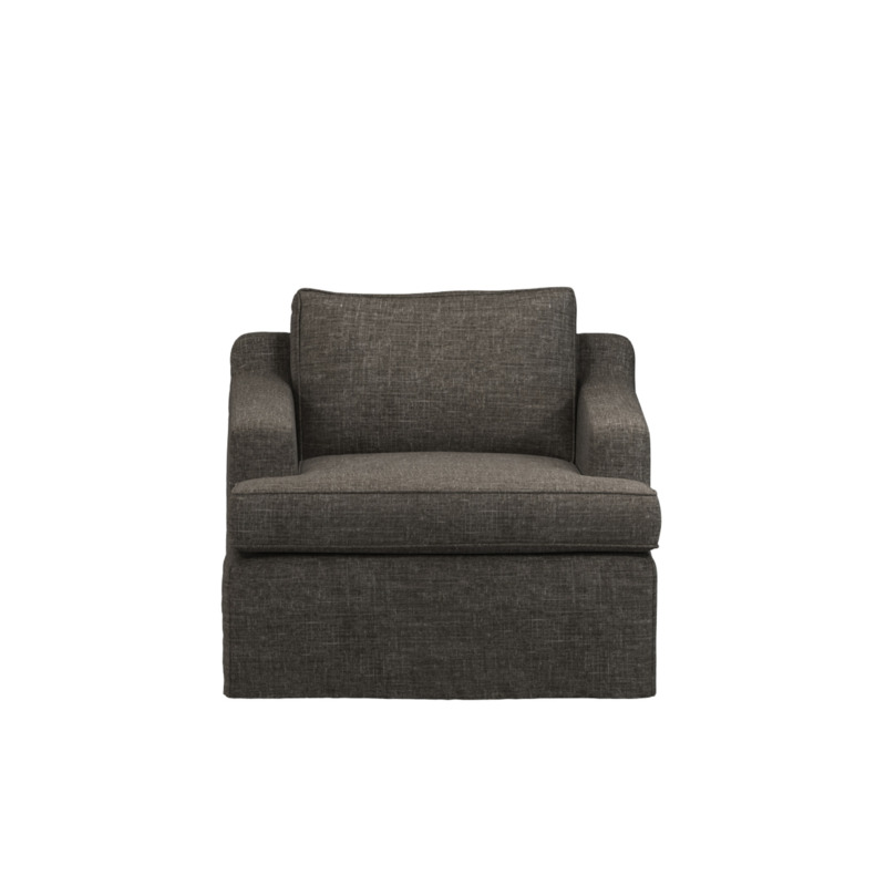 Linen Loose Cover for Beale Armchair Warm Grey by OKA