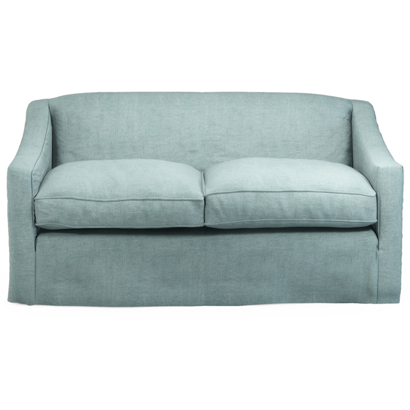 Linen Loose Cover for Egerton 2Seater Sofa Aqua by OKA