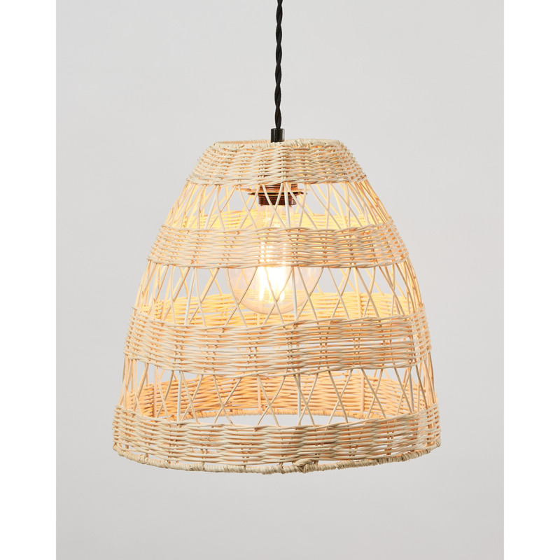 Cupula White Rattan Pendant Lamp Shade by Oliver Bonas