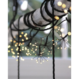 Starburst Black Solar LED Garden String Lights