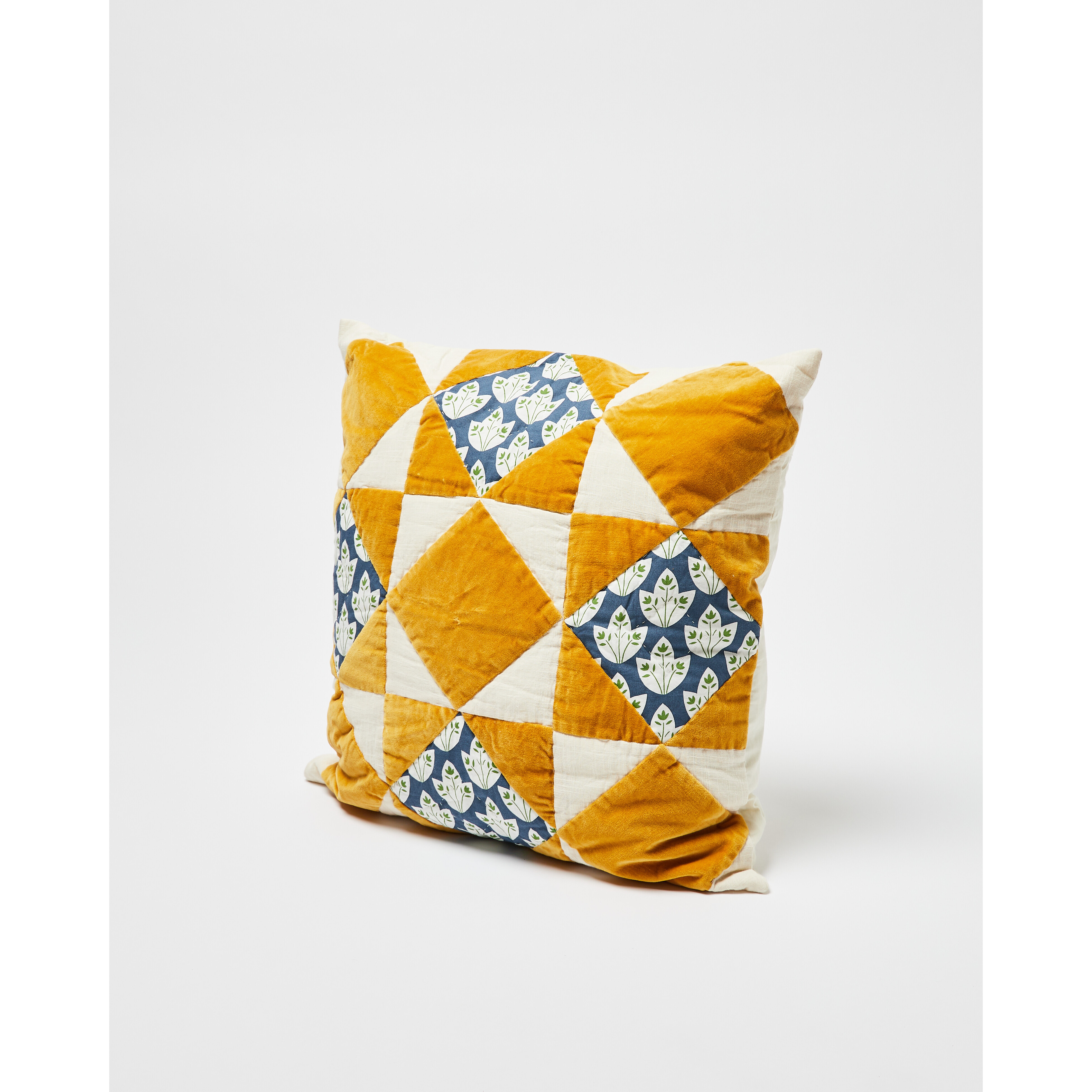 Eva Velvet Patchwork Cushion Cover by Oliver Bonas | uFurnish.com