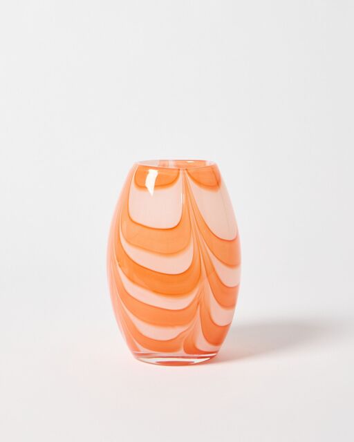 Orange - Banaras Handpainted Stainless Steel Glass