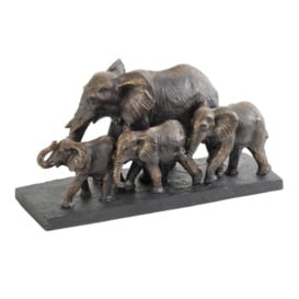 Libra Parade of Elephants Sculpture Antique Bronze