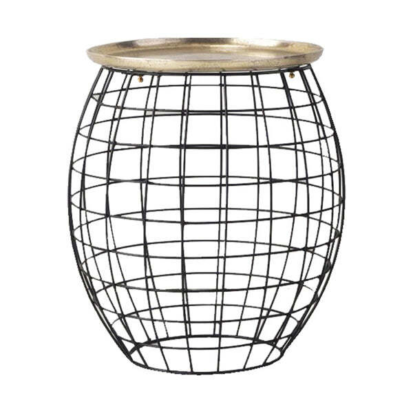 Gallery Interiors Rowen Antique Side Table / Gold by Olivia's