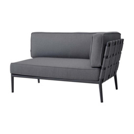 Cane-line Conic 2-Seater Outdoor Sofa Left Module Grey