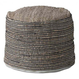 Gallery Interiors Castro Round Jute Pouffe - Outlet