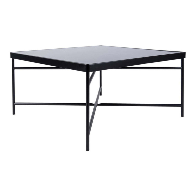 Present Time Smooth Square Coffee Table Black by Olivia's