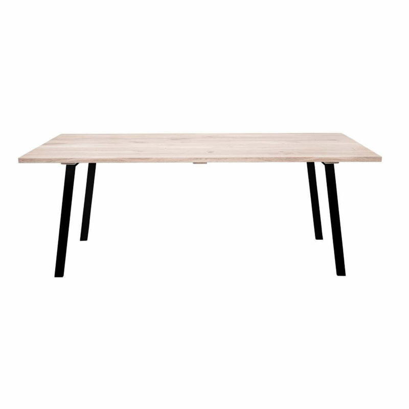 Bloomingville Cozy Dining Table in Natural Oak & Black Legs by Olivia's
