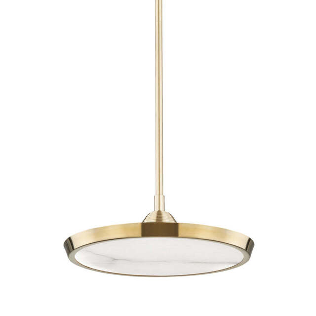 Draper Led Pendant Light - Aged Brass by Olivia's | ufurnish.com