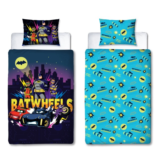 Cover Rim Batman DC Batman Batwheels Character Reversible Duvet Cover Set, Multi ...
