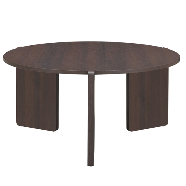 Halo Espresso Brown Wood Round Coffee Table by Otello's Home | ufurnish.com