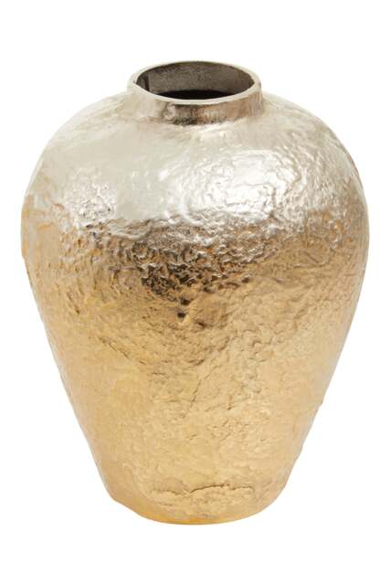 View of Acero Ombre Silver & Gold Finish Vase - Large by Otello's Home ...