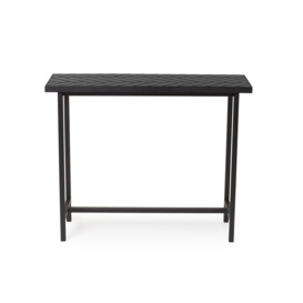 Herringbone Tile Console Table 100cm, Soft Black