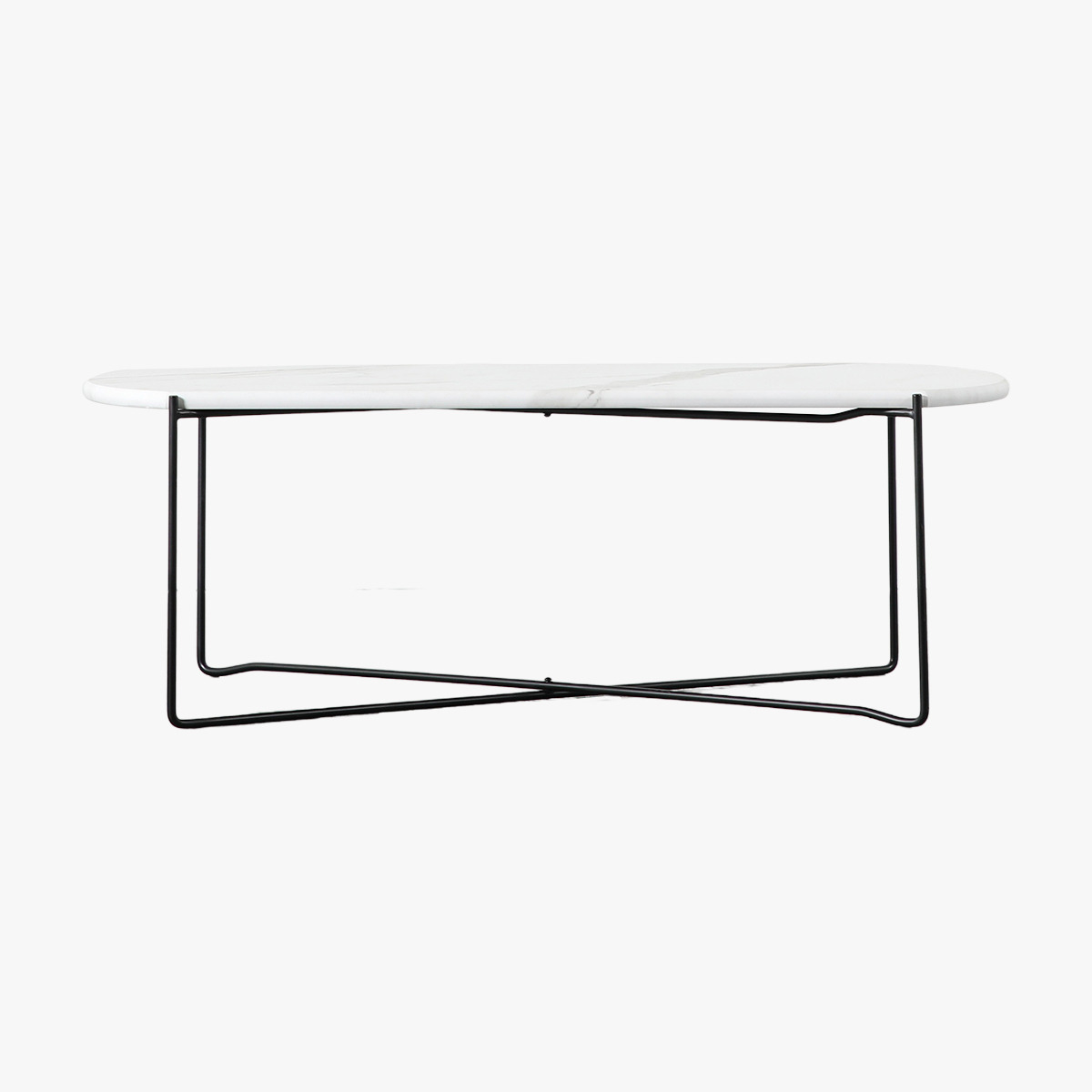 Serenity Coffee Table in White Faux Marble by Perch & Parrow