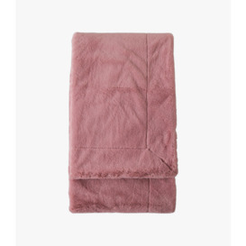 Swaddler Faux Fur Throw in Blush Small