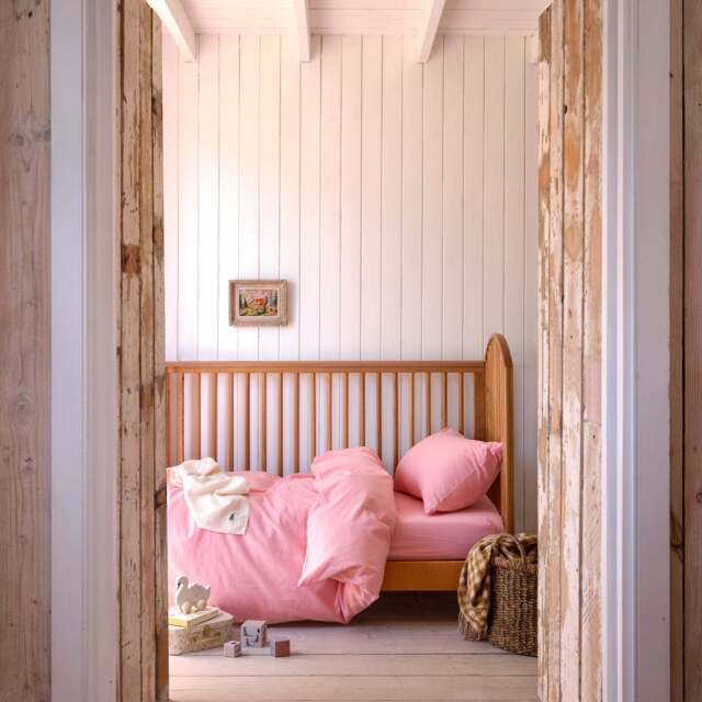 Pink Bloom Kids Linen Blend Bedding Set - Cot - Piglet in Bed by Piglet ...