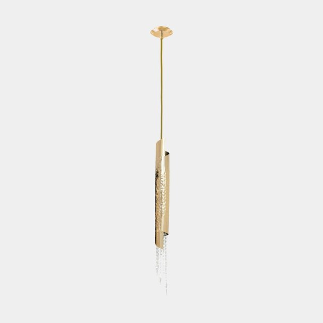 Photo inspiration: Gallery Detail: Rackhams Penthouse Asfour Crystal Hammered Gold Pendant Light By