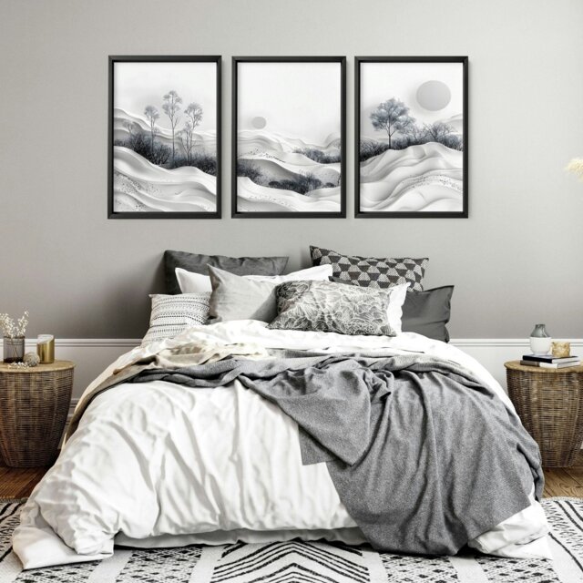 Rackhams Men's Bedroom Wall Art - Set of 3 wall art prints - - 20 x 30 ...