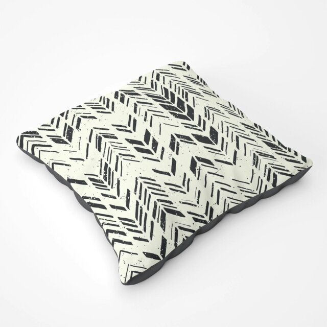 Patterns Cushion Rug Rackhams Hand Drawn Chevron Pattern Floor Cushion - | uFurnish.com