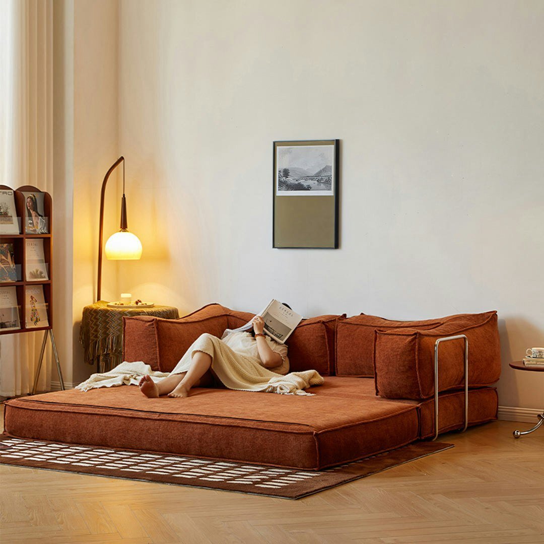 Rackhams Hernández Foldable Lazy Sofa Bed For Lounging, Corduroy