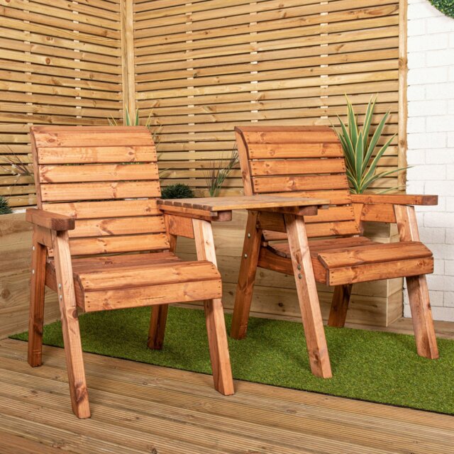 Rackhams Hand Made 2 Seater Chunky Rustic Wooden Garden Furniture ...