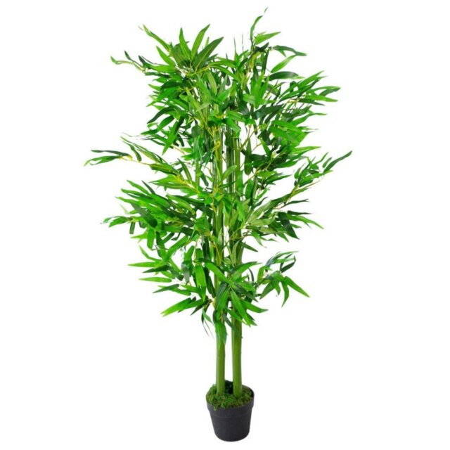 120cm Leaf Large Realistic Artificial Palm Tree - Natural – Woven Wood
