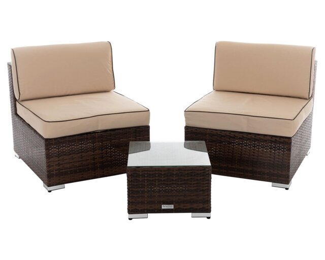 Rattan 2 Seater Bistro Set in Brown - Florida - Rattan Direct by Rattan ...