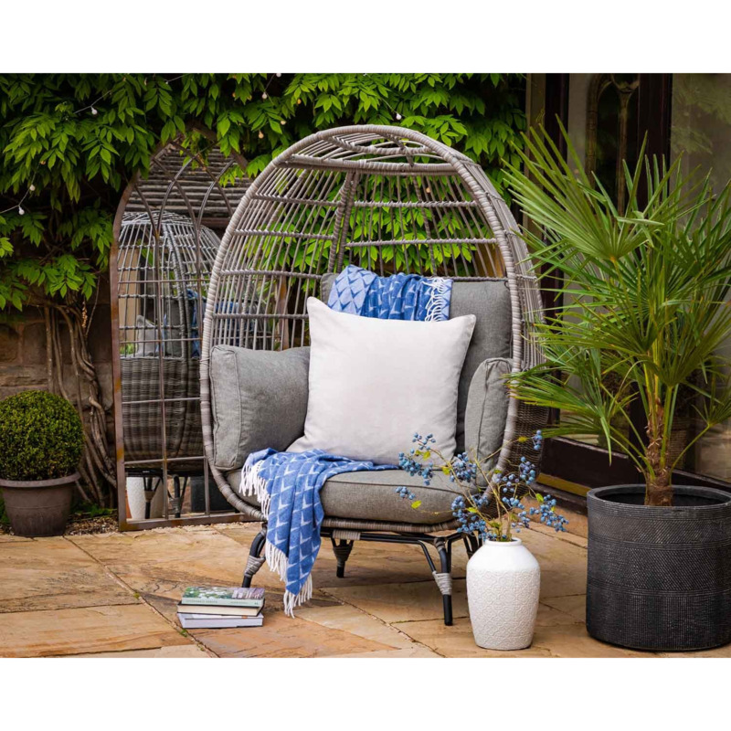 Hav Rattan 9p Rattan Garden Egg Chair in Grey - Havana - Rattan Direct by Rattan ...