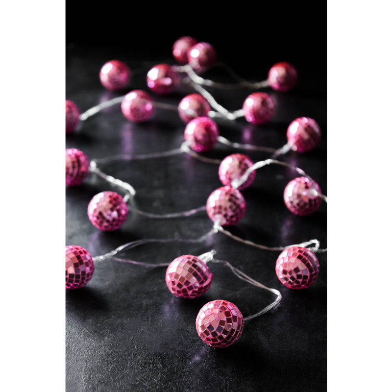Pink Disco Ball Fairy Lights by Rockett St